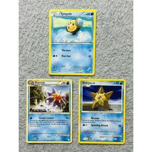 LOT Of 3 Pokemon Trading Cards Staryu Starmie Tympole‎ MP-LP